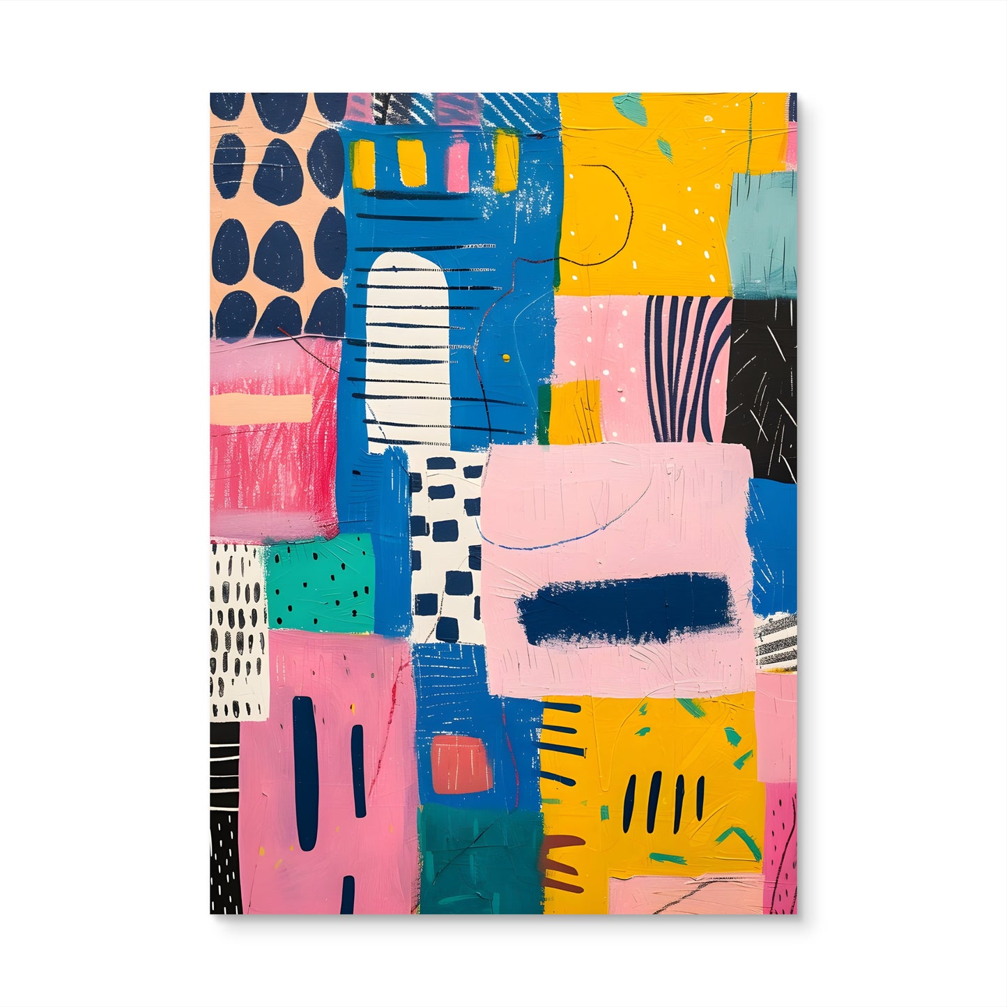 Patch Play Canvas Painting