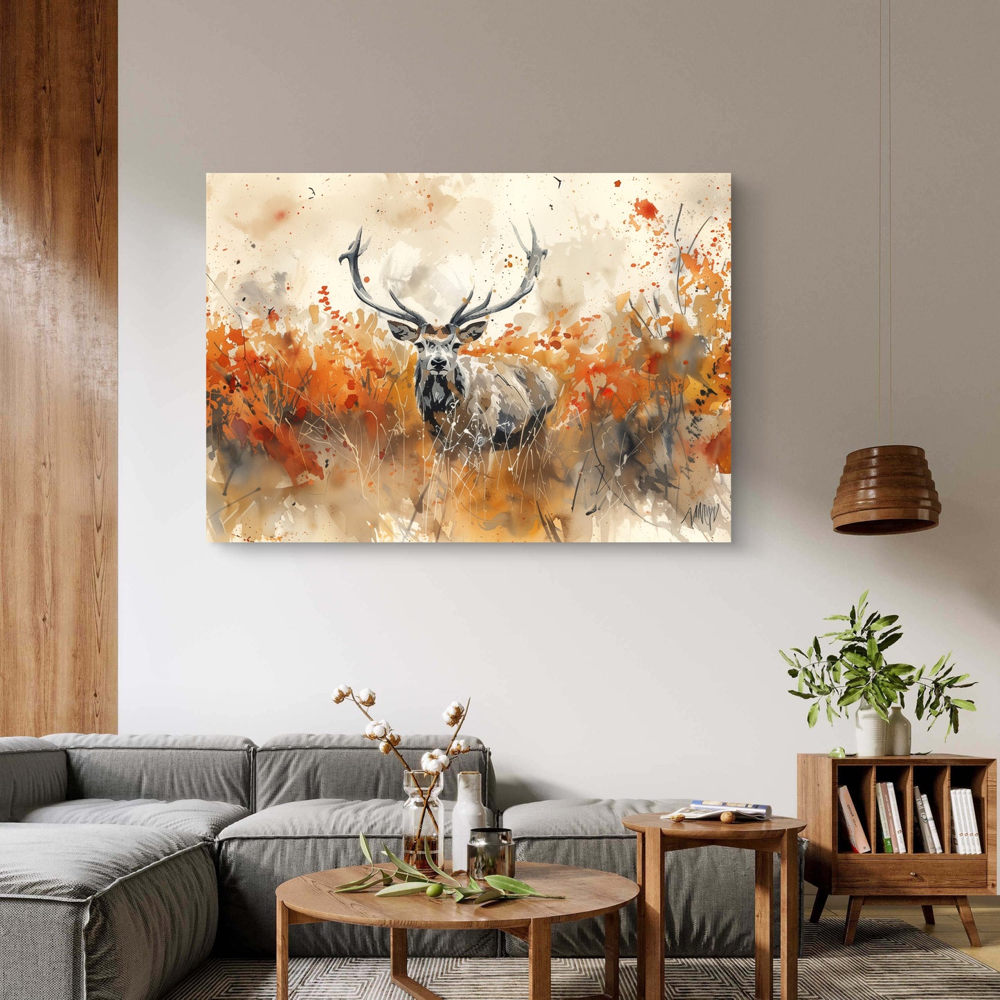 Rustic Deer Canvas Painting