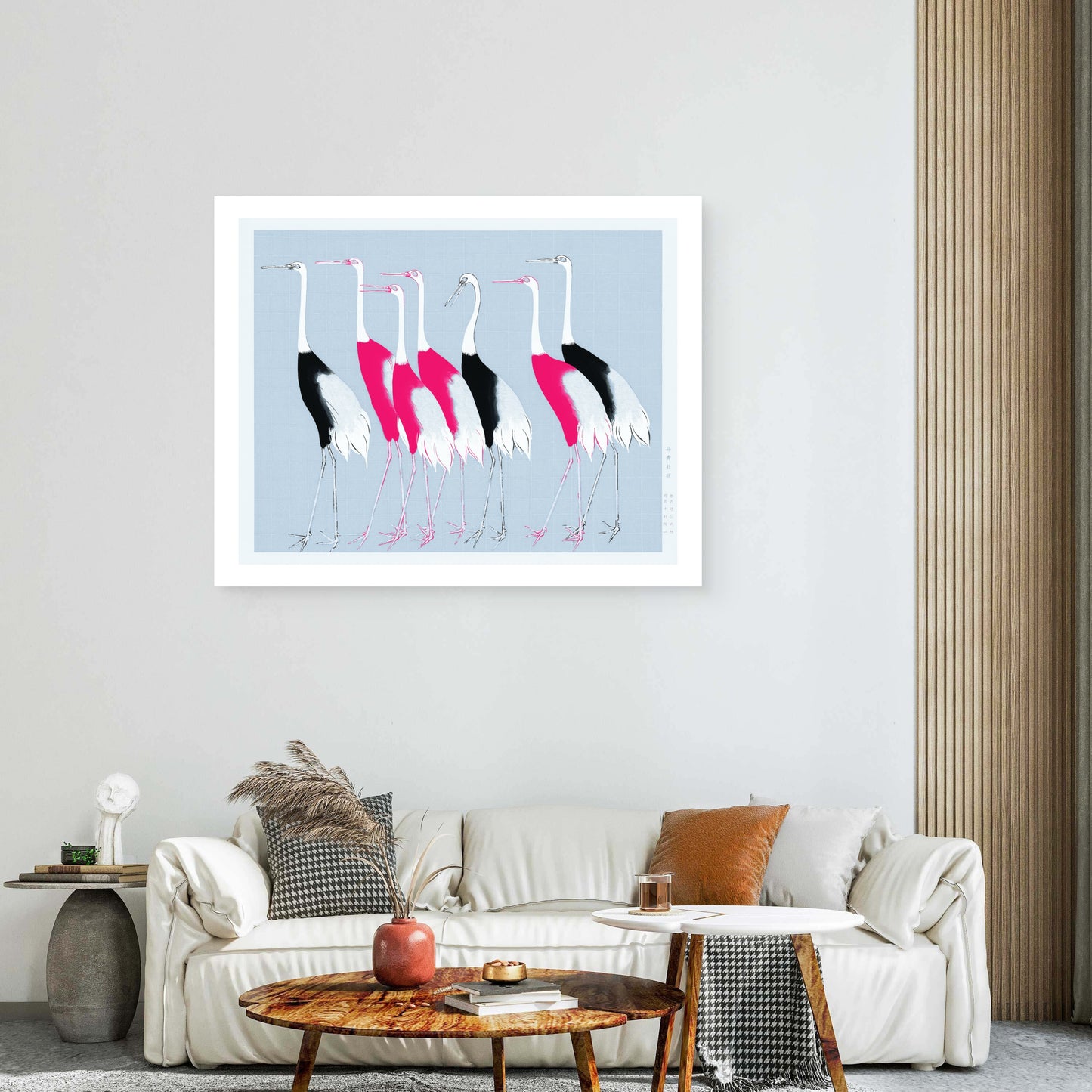 Pink Birds Canvas Painting