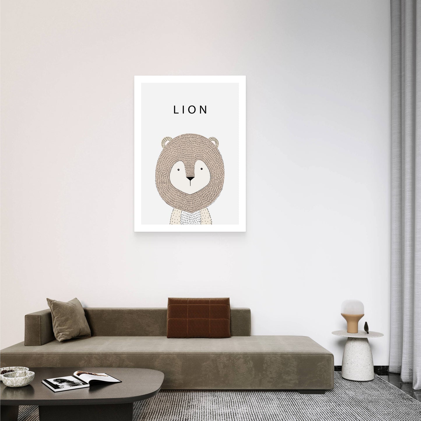 Soft Lion Canvas Painting