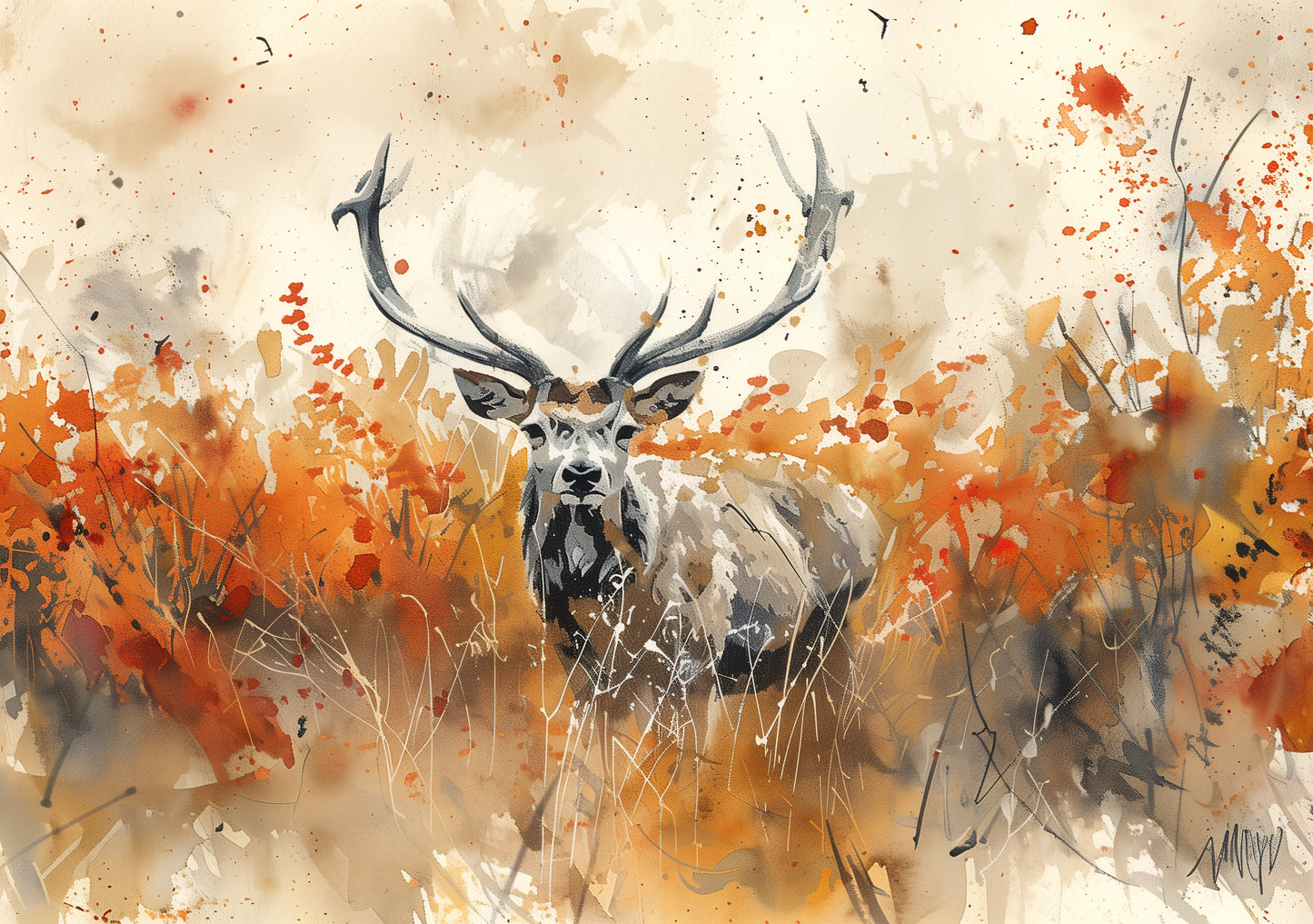 Rustic Deer Canvas Painting