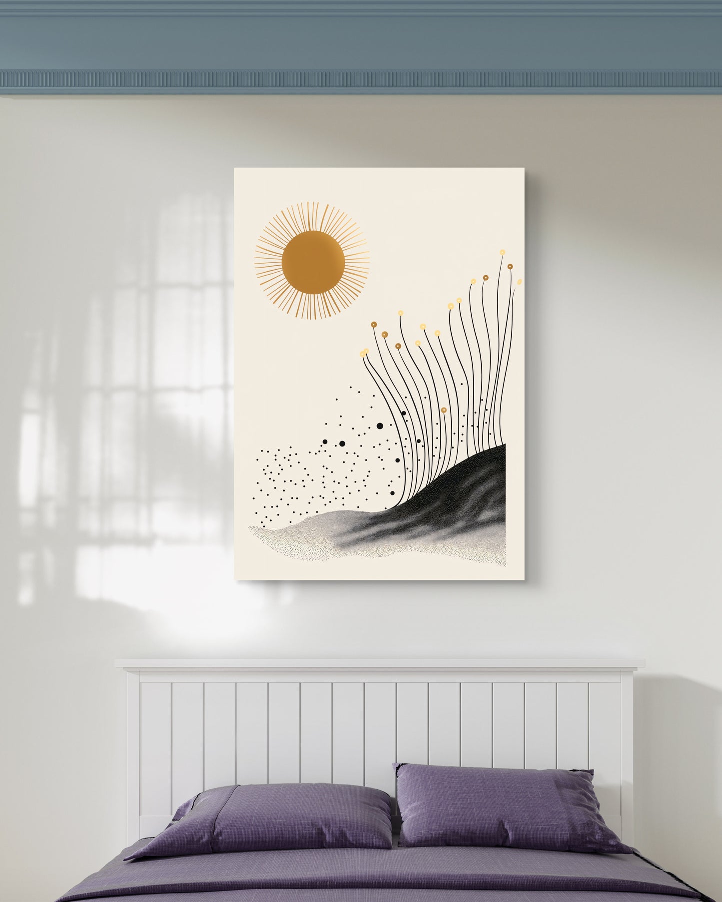 Golden Reeds Canvas Painting