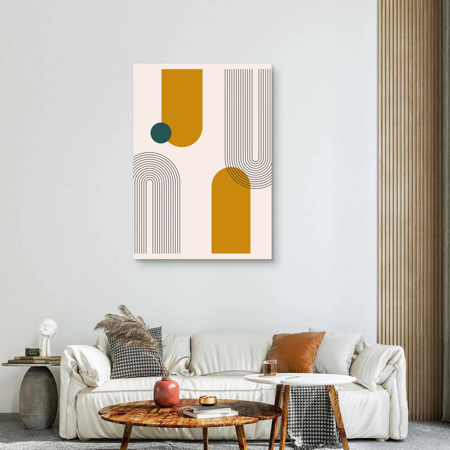 Golden Forms Canvas Painting