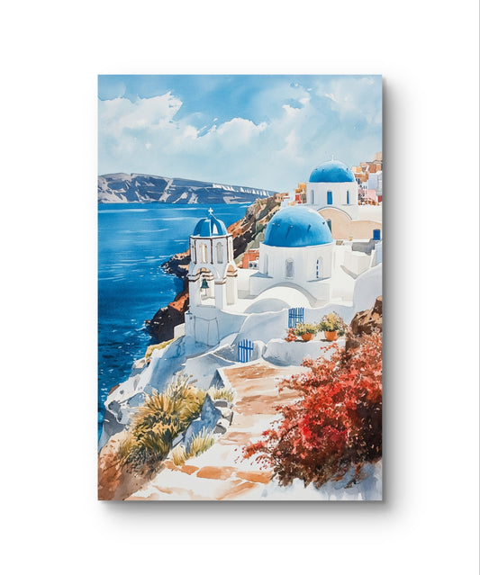 Santorini, Greece Canvas Painting