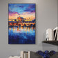 Enchanted Prague Twilight Canvas Painting