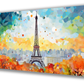 Dreamland Eiffel Tower painting with a whimsical depiction of the iconic landmark. Perfect for adding a touch of Parisian charm to your space—shop now!