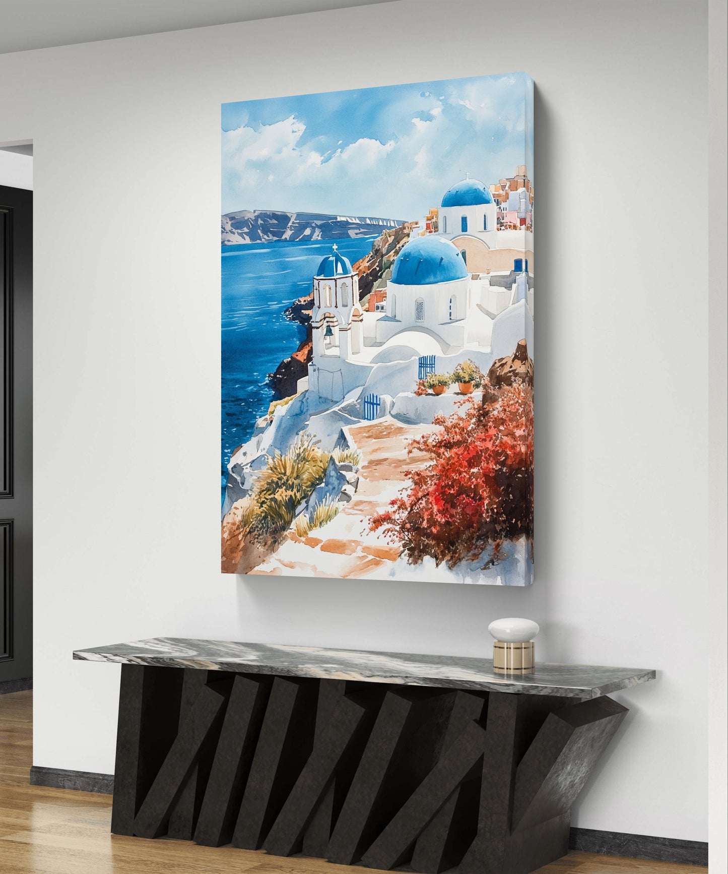 Santorini, Greece Canvas Painting