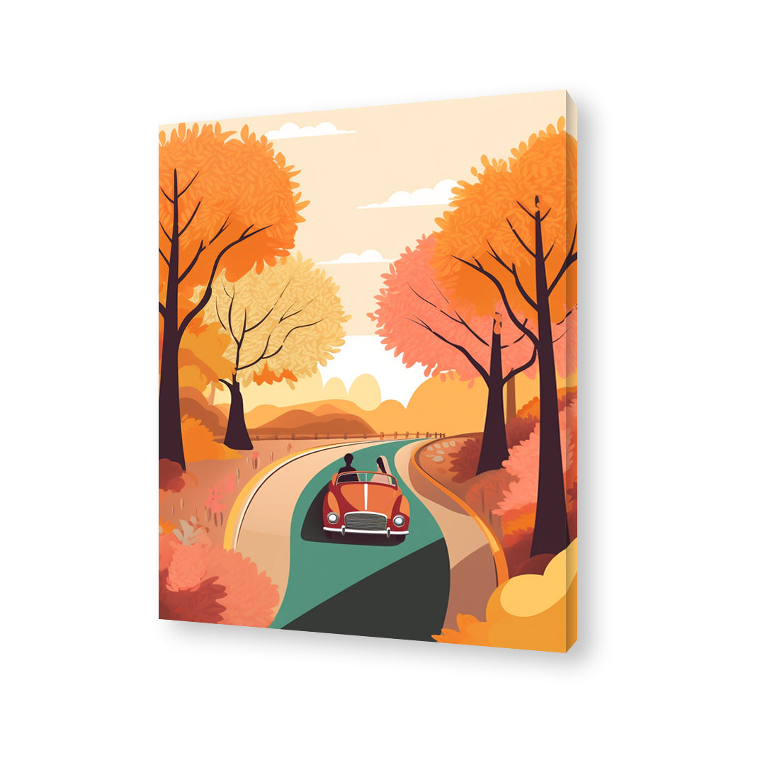 Sunny Road Trip Canvas Painting