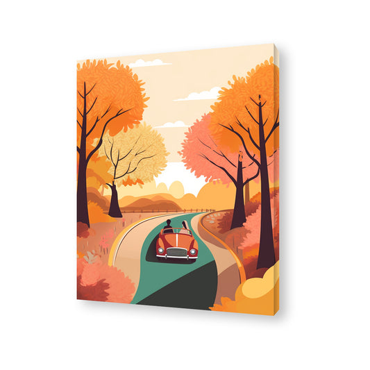 Sunny Road Trip Canvas Painting