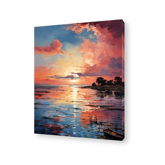 Whimsical Sunset Canvas Painting