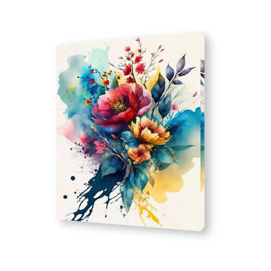 Painted Florals Canvas Painting