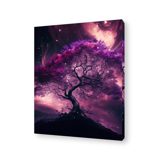 Electric Purple Tree Canvas Paintings