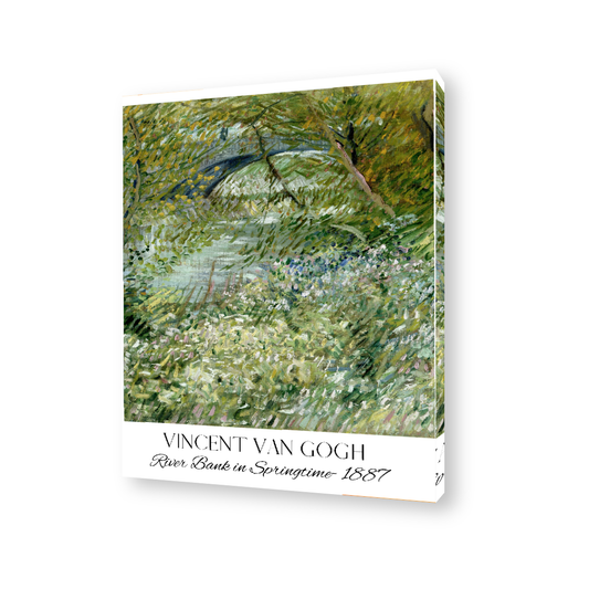 Vincent Van Gogh - River Bank in Springtime Canvas Painting