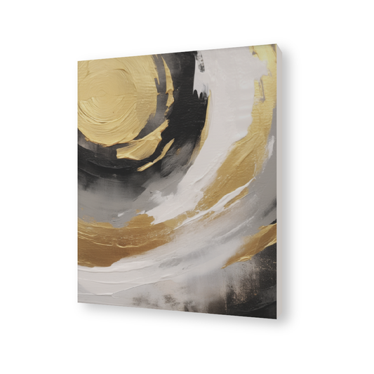 Acrylic Metal Abstract Canvas Painting
