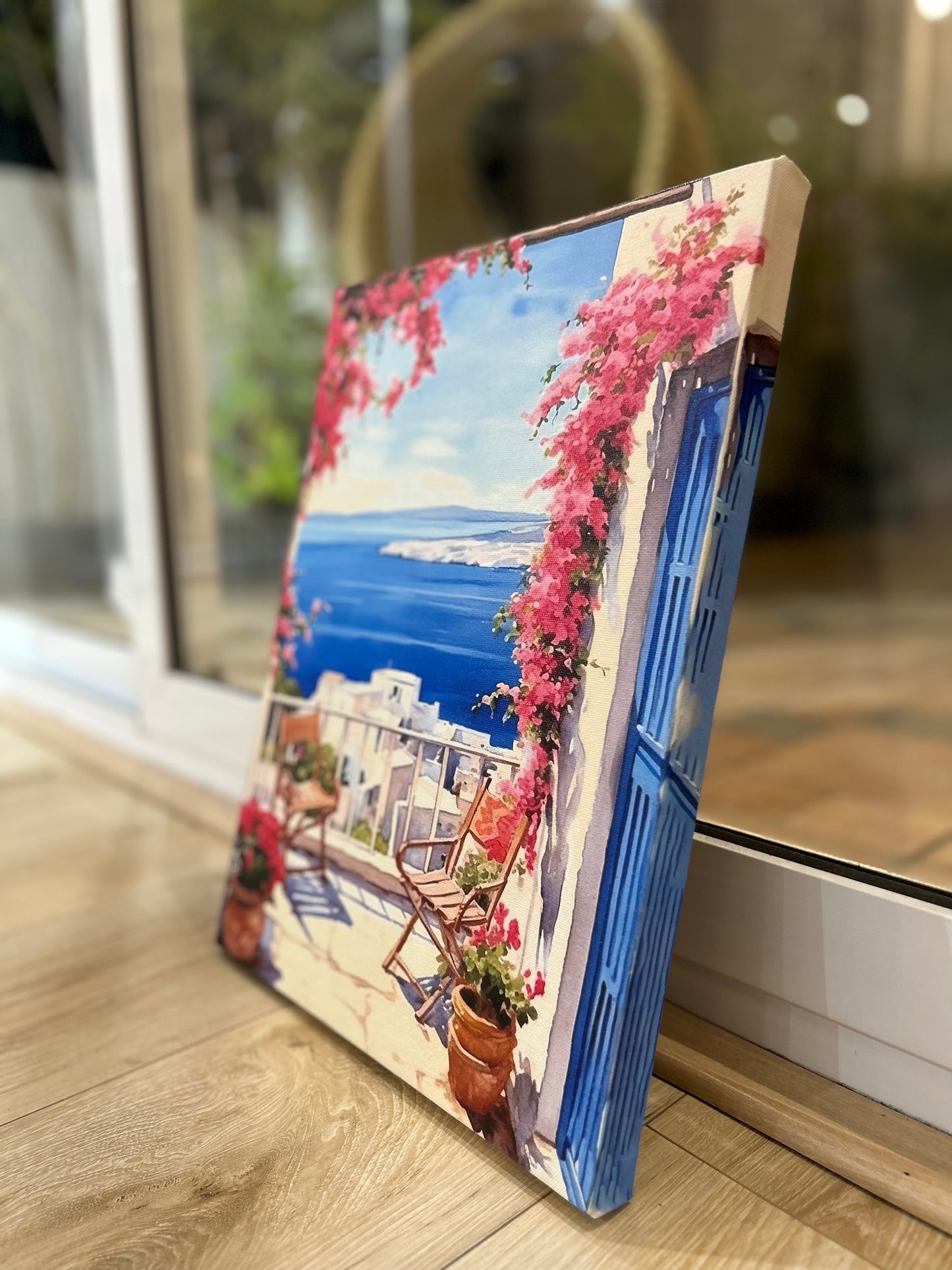 Spring in Santorini - 003 Canvas Painting