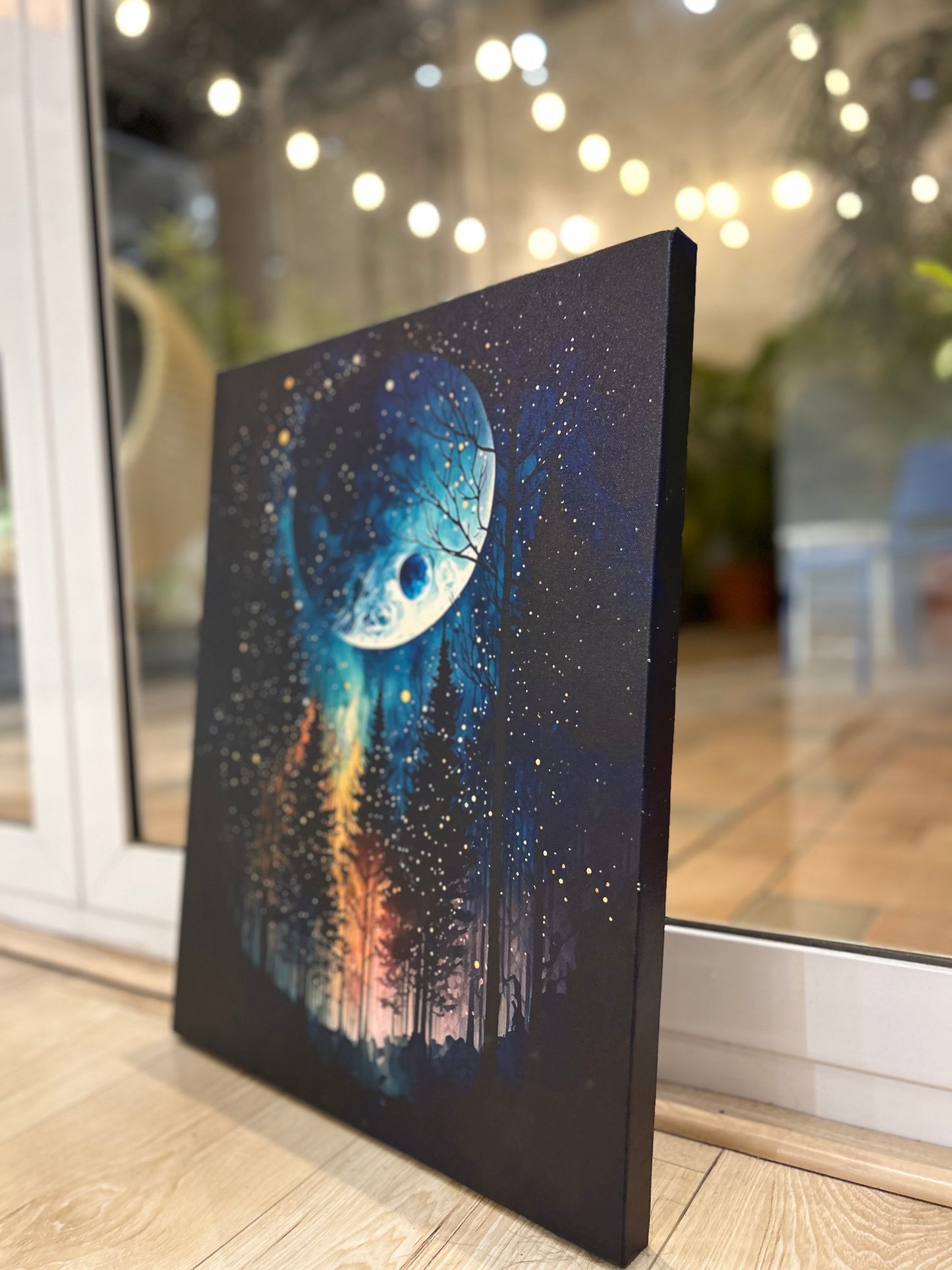 Sparkle Trees Canvas Painting