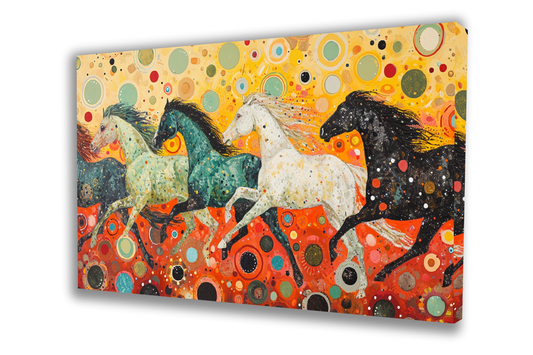 Abstract Running horse Canvas Painting