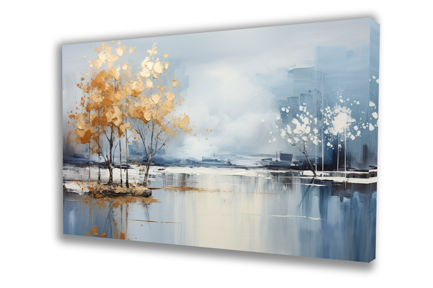 Serene Lake Canvas Painting