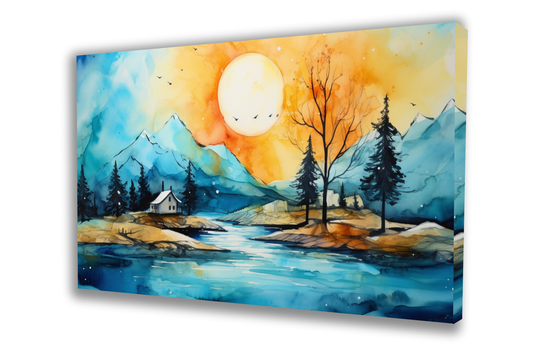 Mountain Heaven Canvas Painting