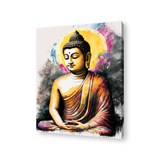 Lord Buddha - 001 Framed Canvas