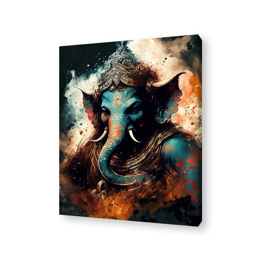 Lord Ganesha - 001 Framed Canvas