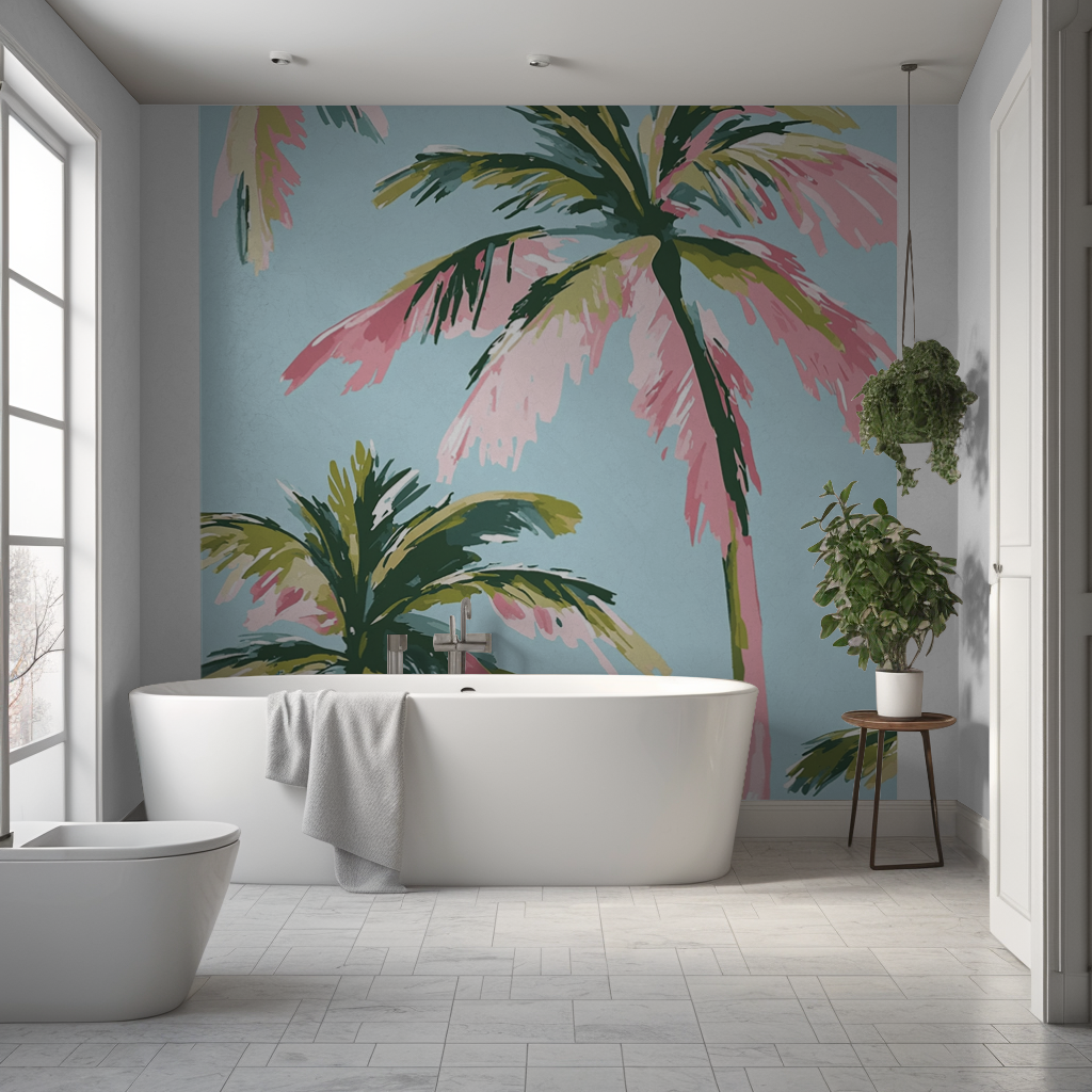 Pink Palms Wallpaper