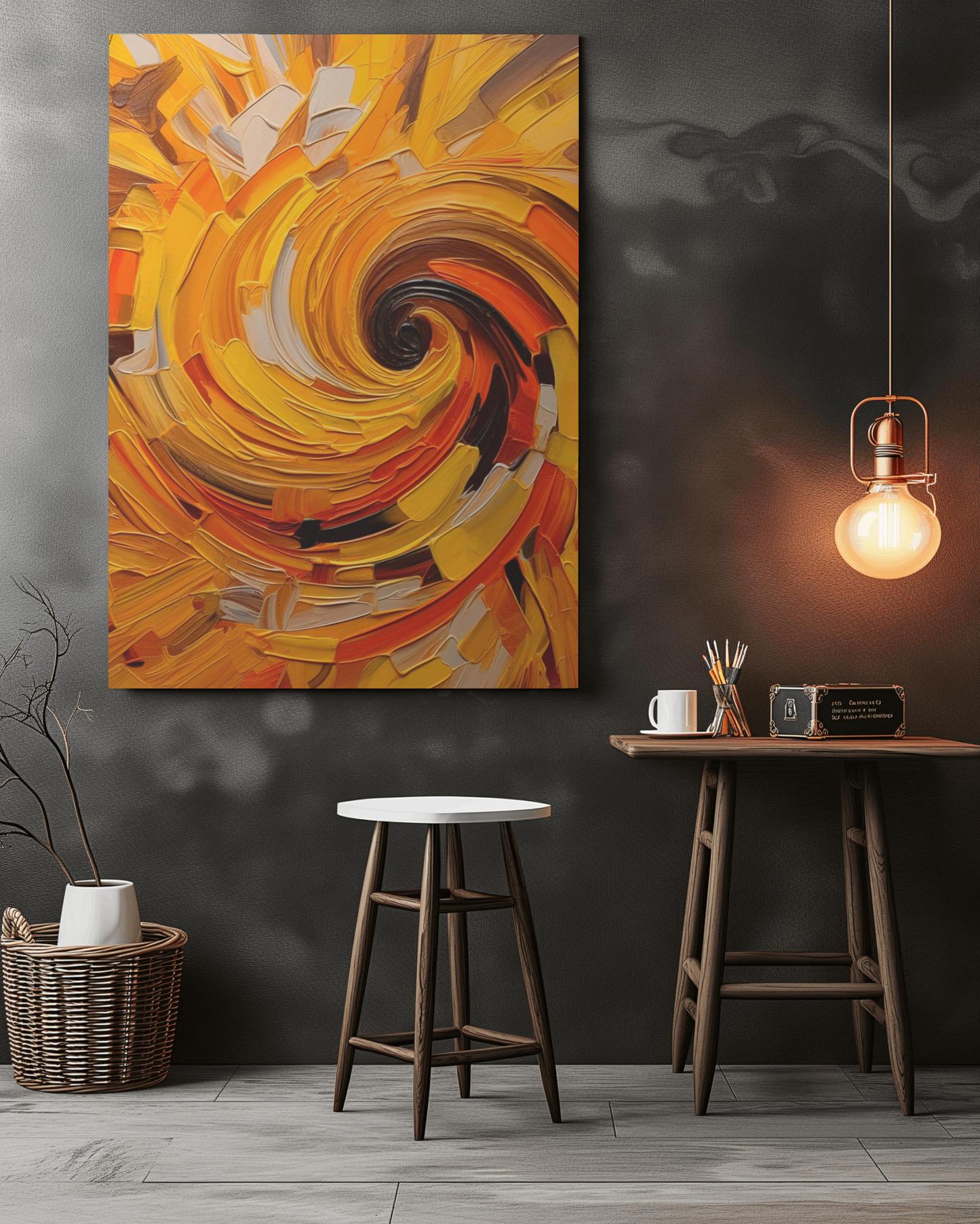 Electric Sun Canvas Painting