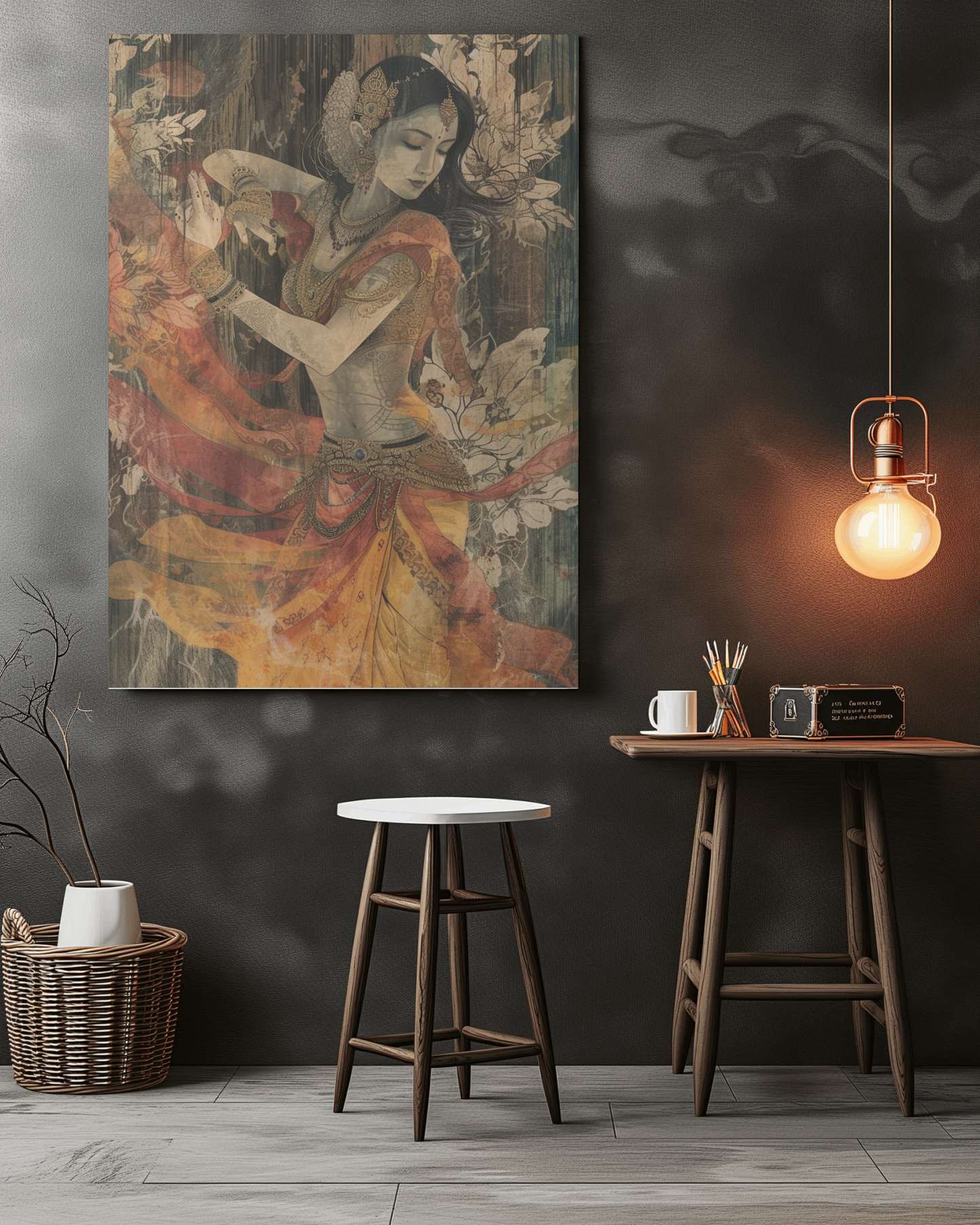 Indian Apsara Canvas Painting