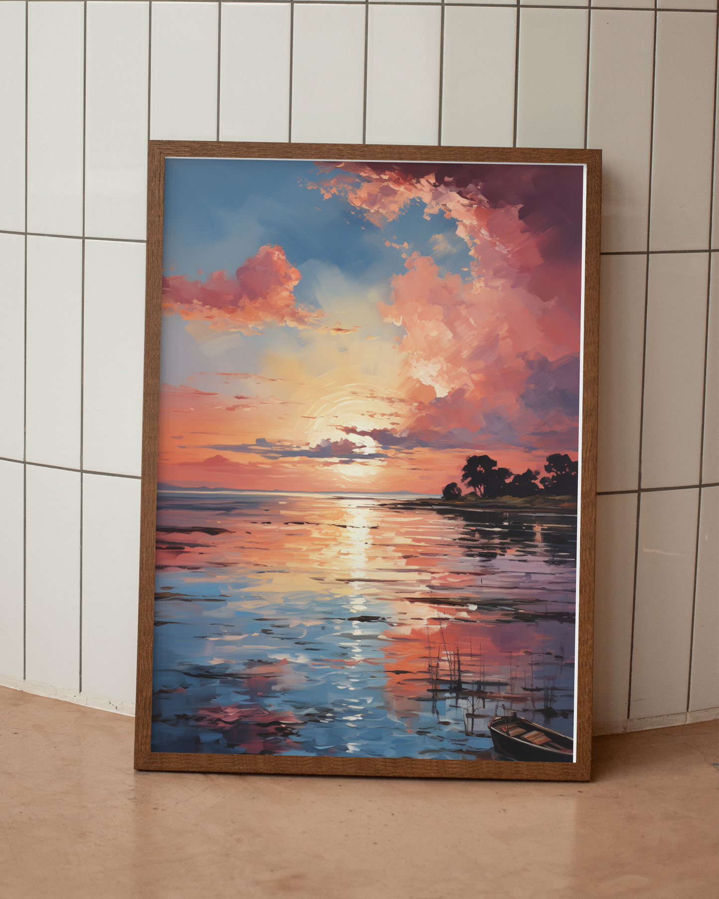 Whimsical Sunset Canvas Painting