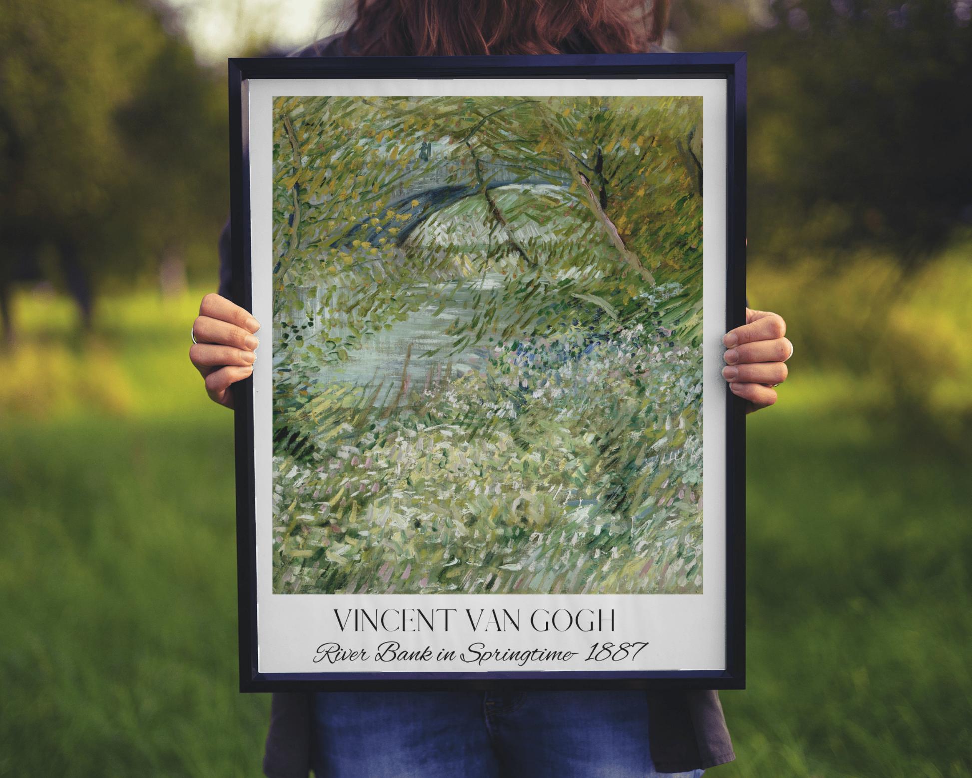 Vincent Van Gogh River Bank in Springtime wall painting