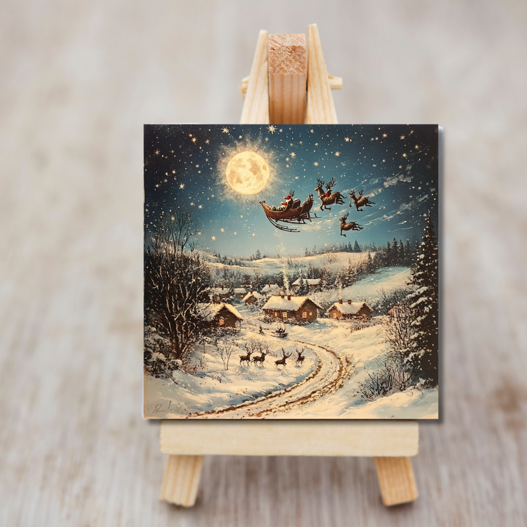 Santa's Midnight Ride Canvas Frames