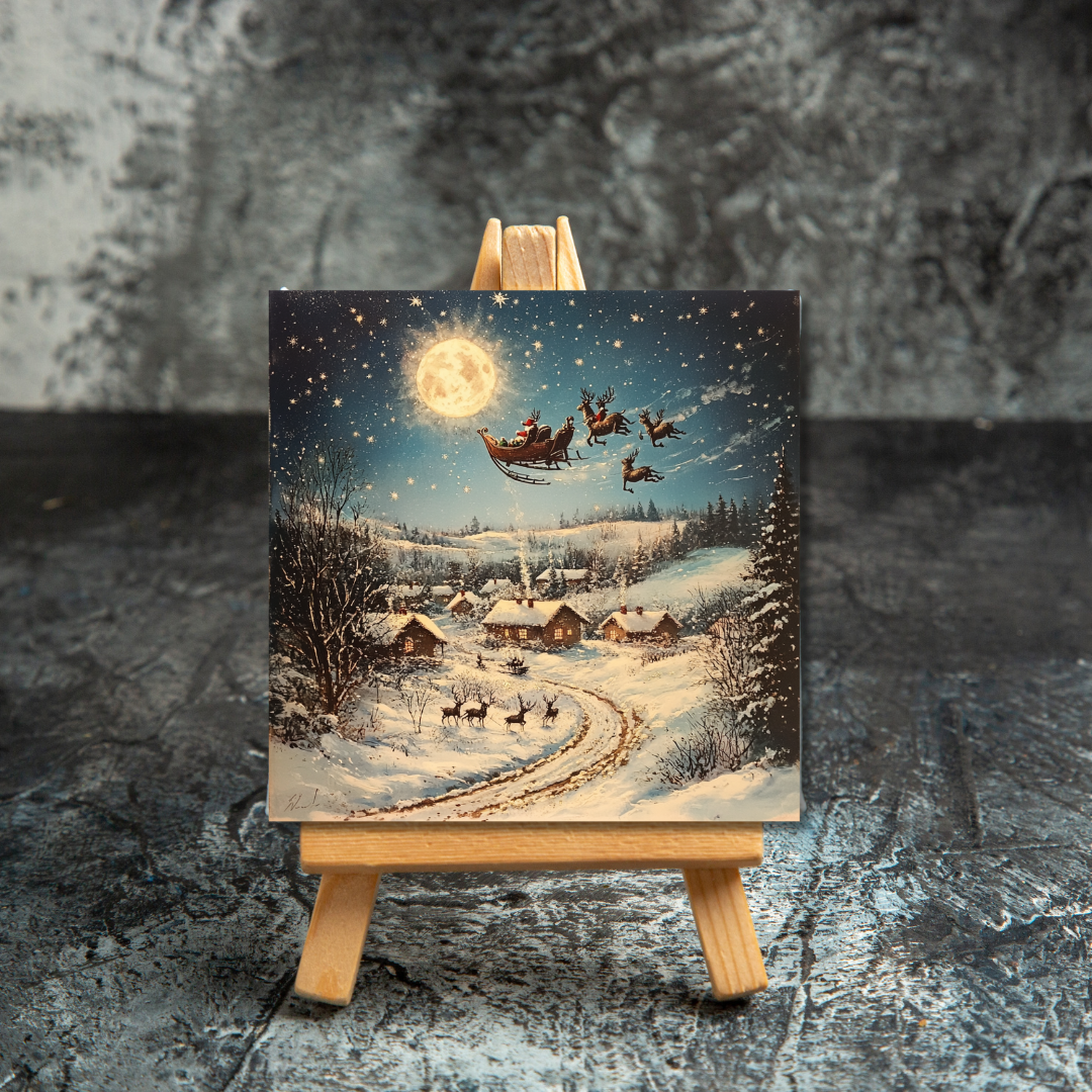 Santa's Midnight Ride Canvas Frames