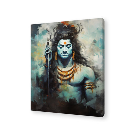 Serene Lord Shiva Canvas Painting