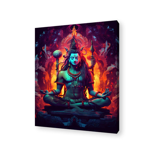 Enigamtic Lord Shiva Canvas Painting