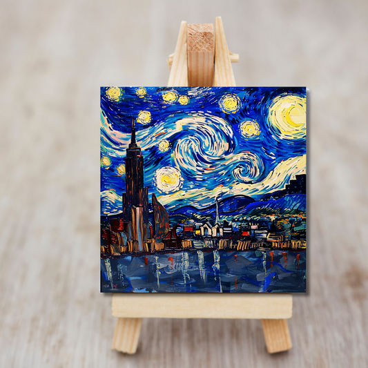 Starry Night Mini Canvas Painting