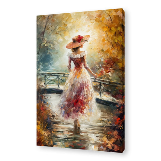 Stroll through Petals Canvas Painting