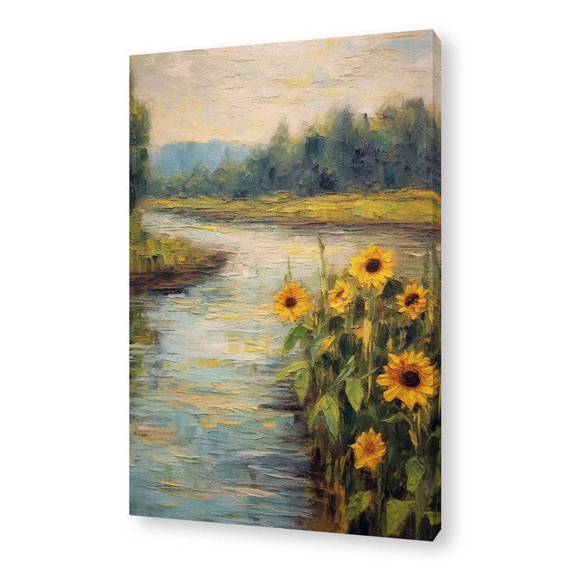 Sunflowers Oil Painting Framed Canvas