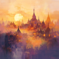 Mystical Bagan Sunrise [Myanmar] Wallpaper