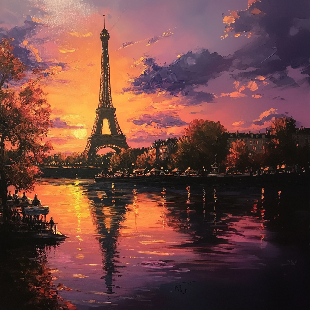 Effiel Tower at Sunset Wallpaper