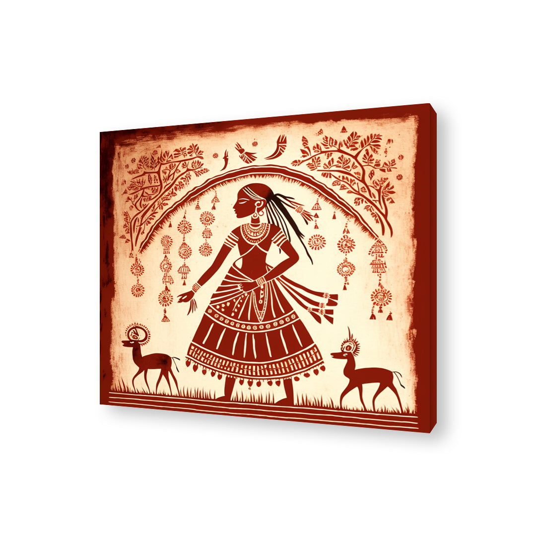 Warli Art - 002 Canvas Painting