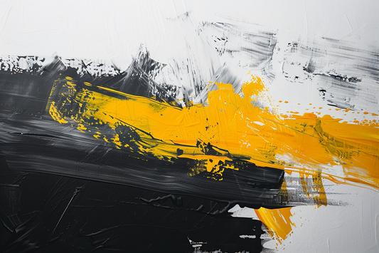 Yellow Contrast Canvas Painting 002
