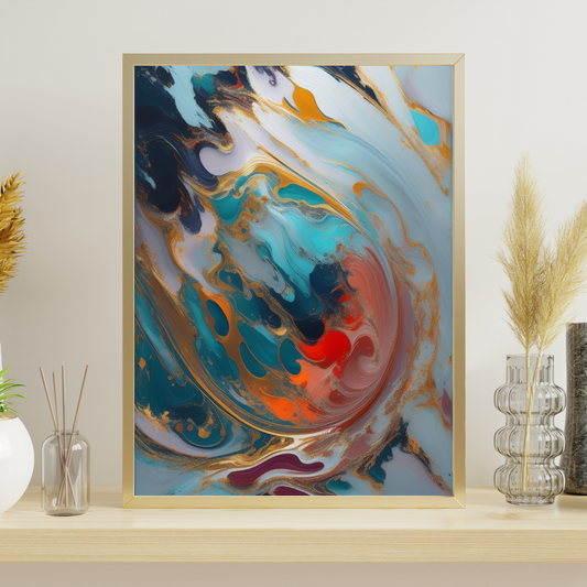 Colourful Marble Canvas Painting