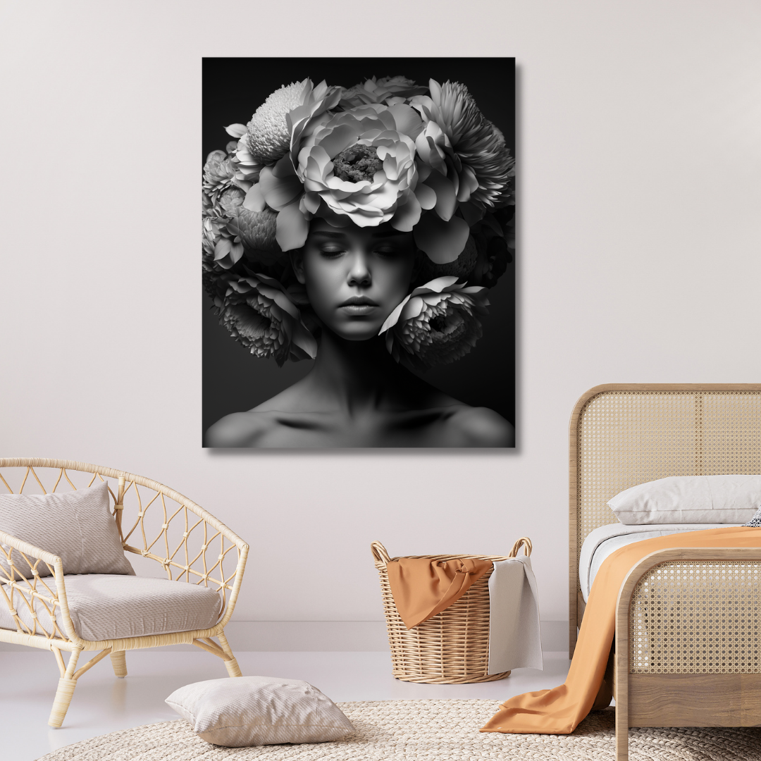 Flower Woman Canvas Painting