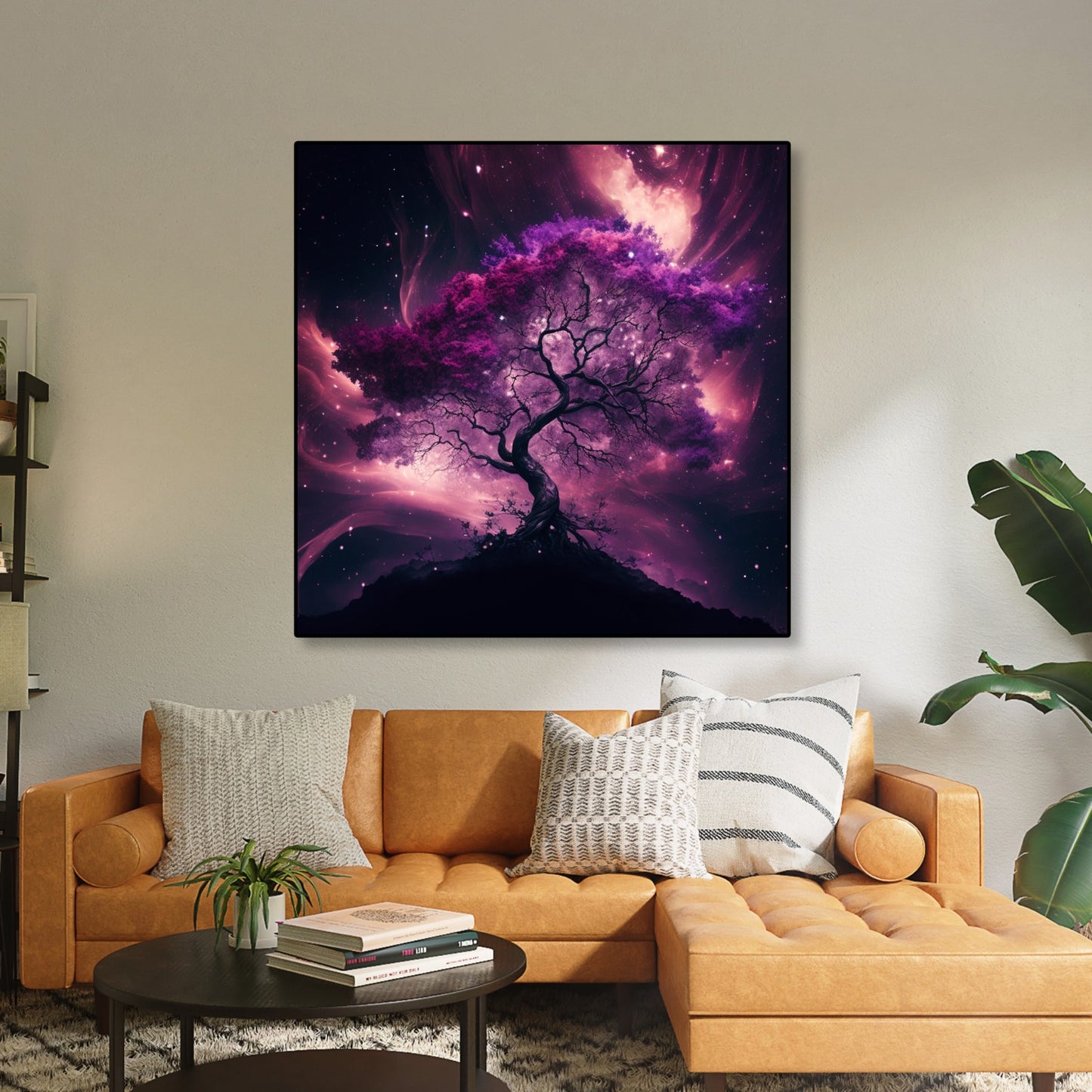 Electric Purple Tree Canvas Paintings