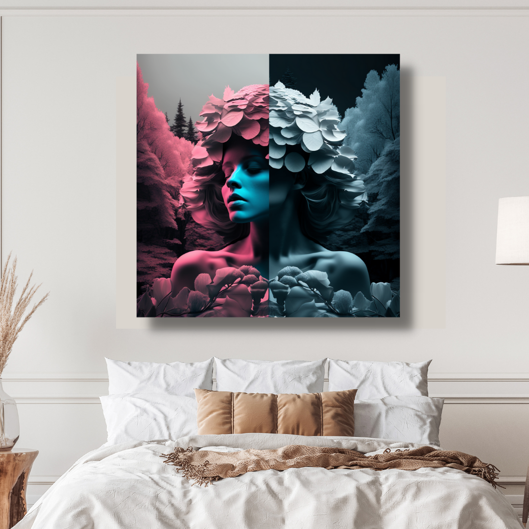 Pinks and Blue's 003 Canvas Painting