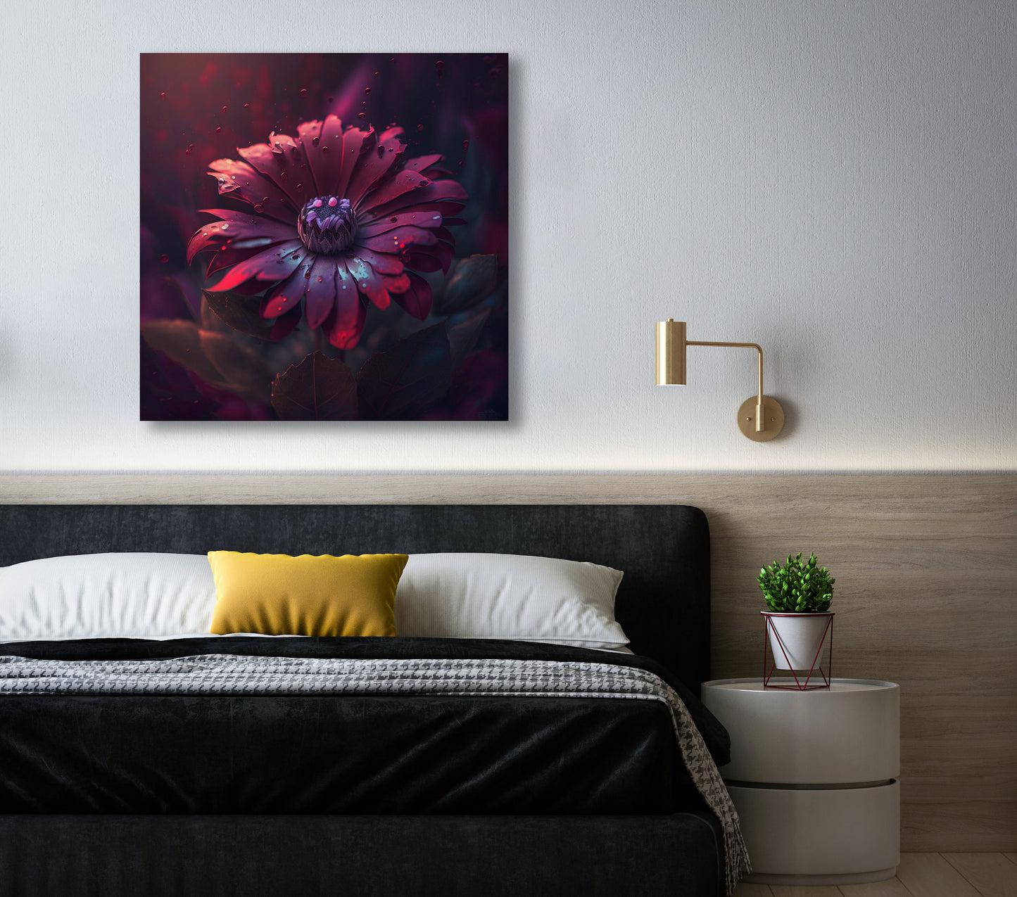 Purple Flower Canvas Painting