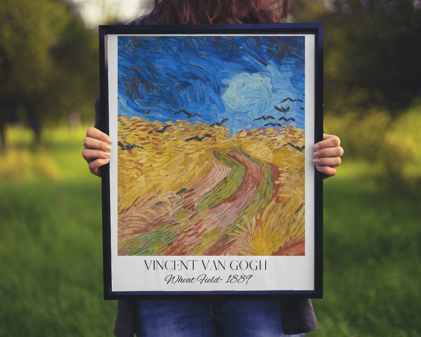 Vincent Van Gogh - Wheat Field Canvas Painting